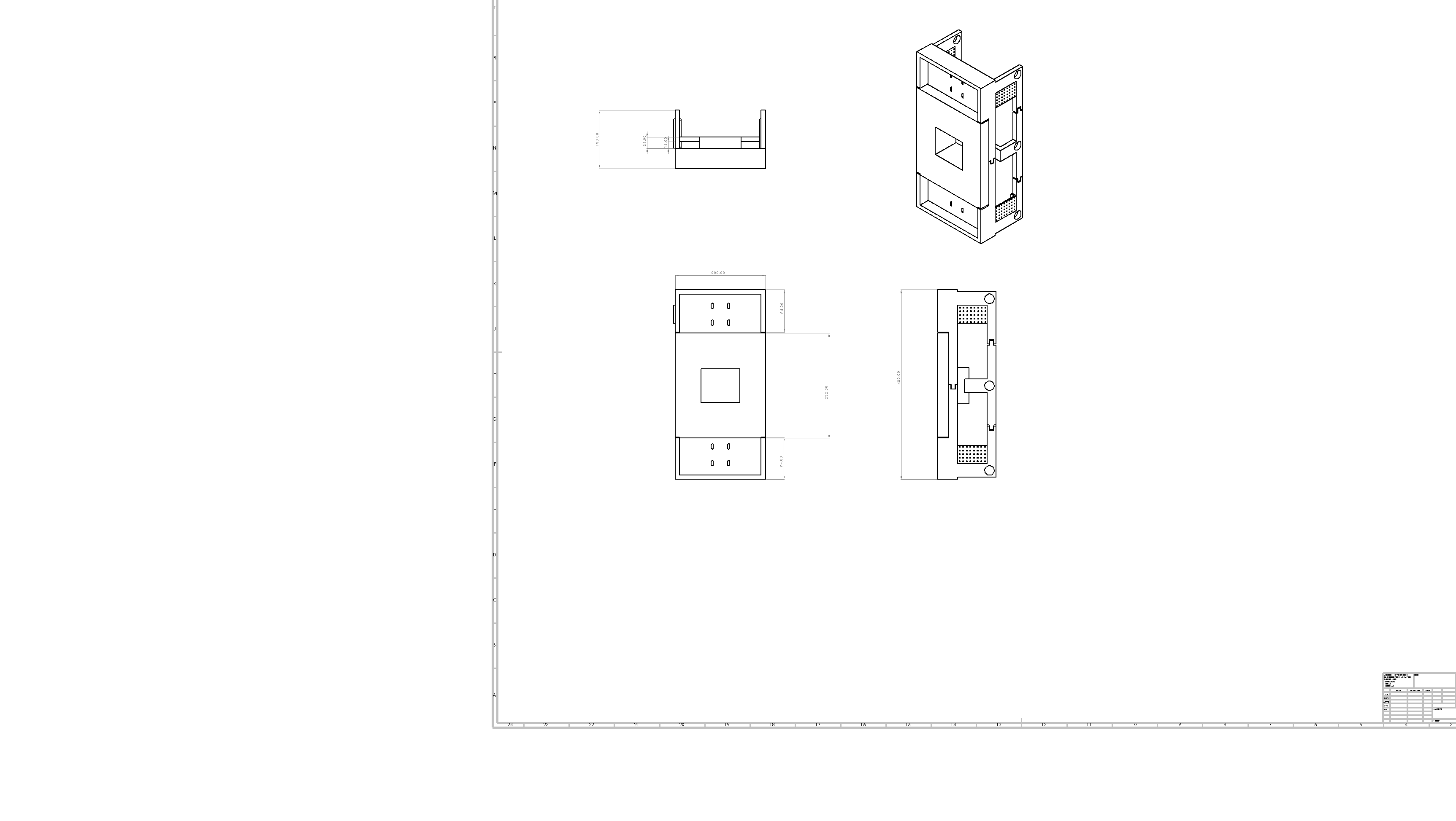FIG.03 · Drawing sheet of the frame assembly