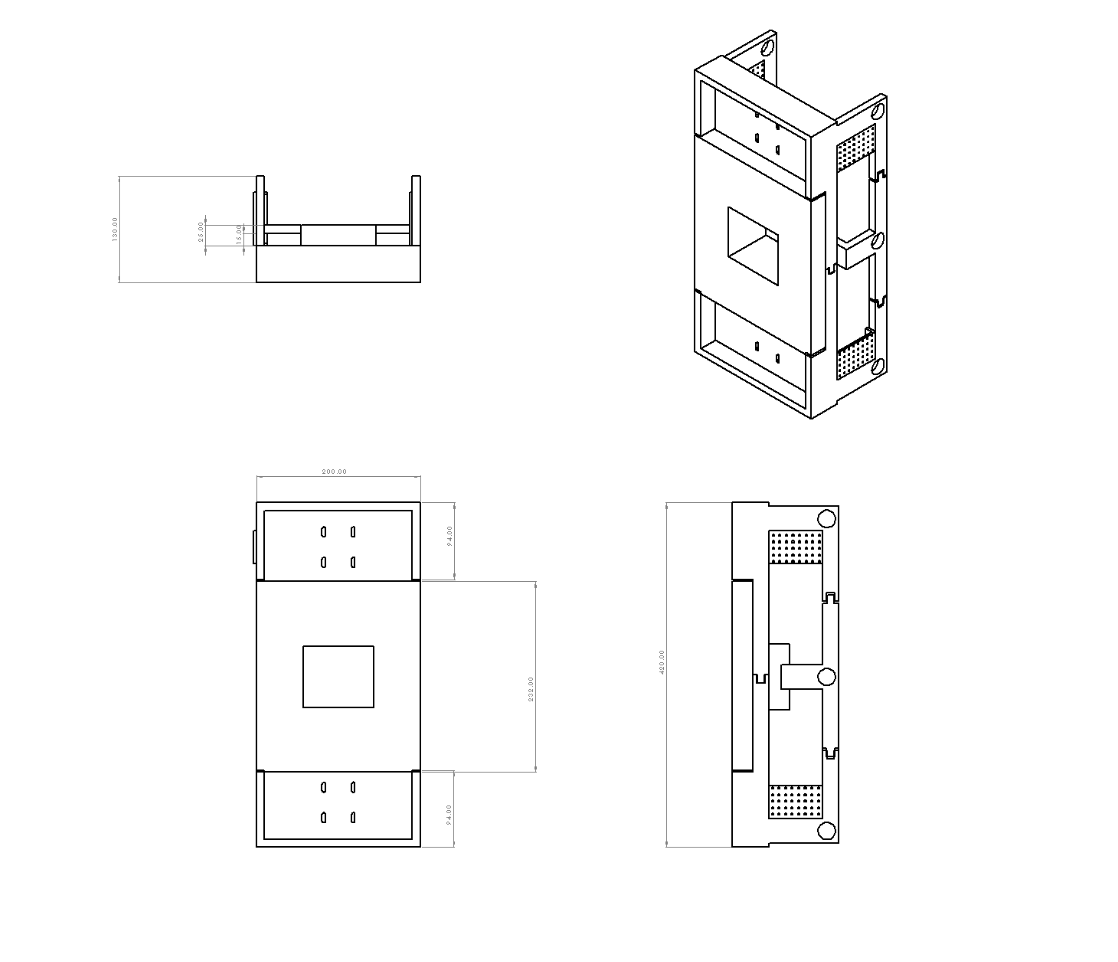 FIG.05 · Dimensioned drawing of the frame assembly